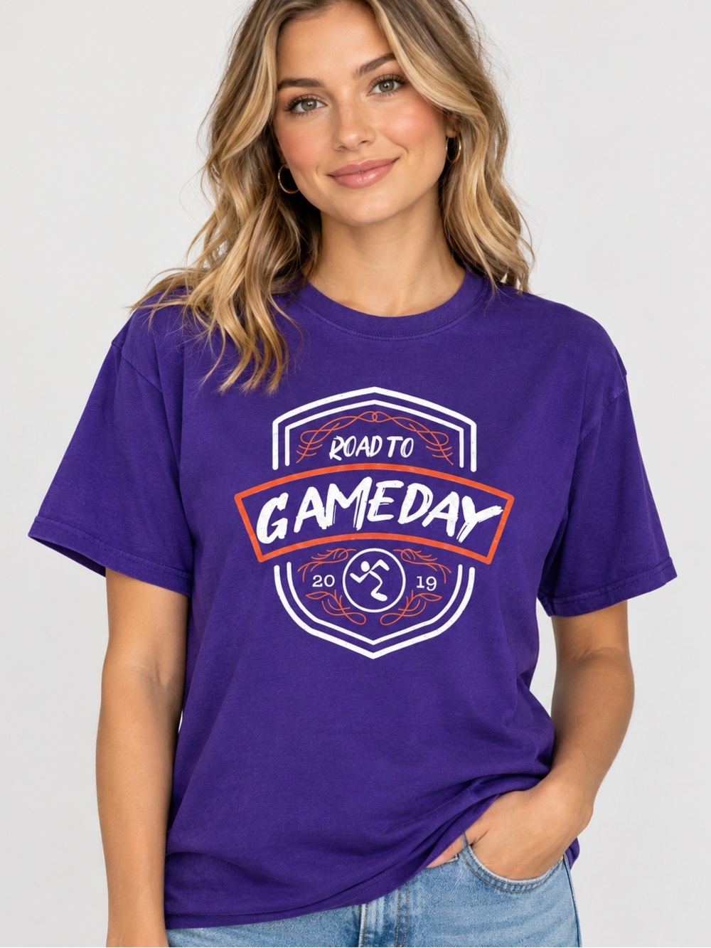 2019 Anytime Fitness Unisex “Road to Gameday” Purple Graphic T-Shirt!